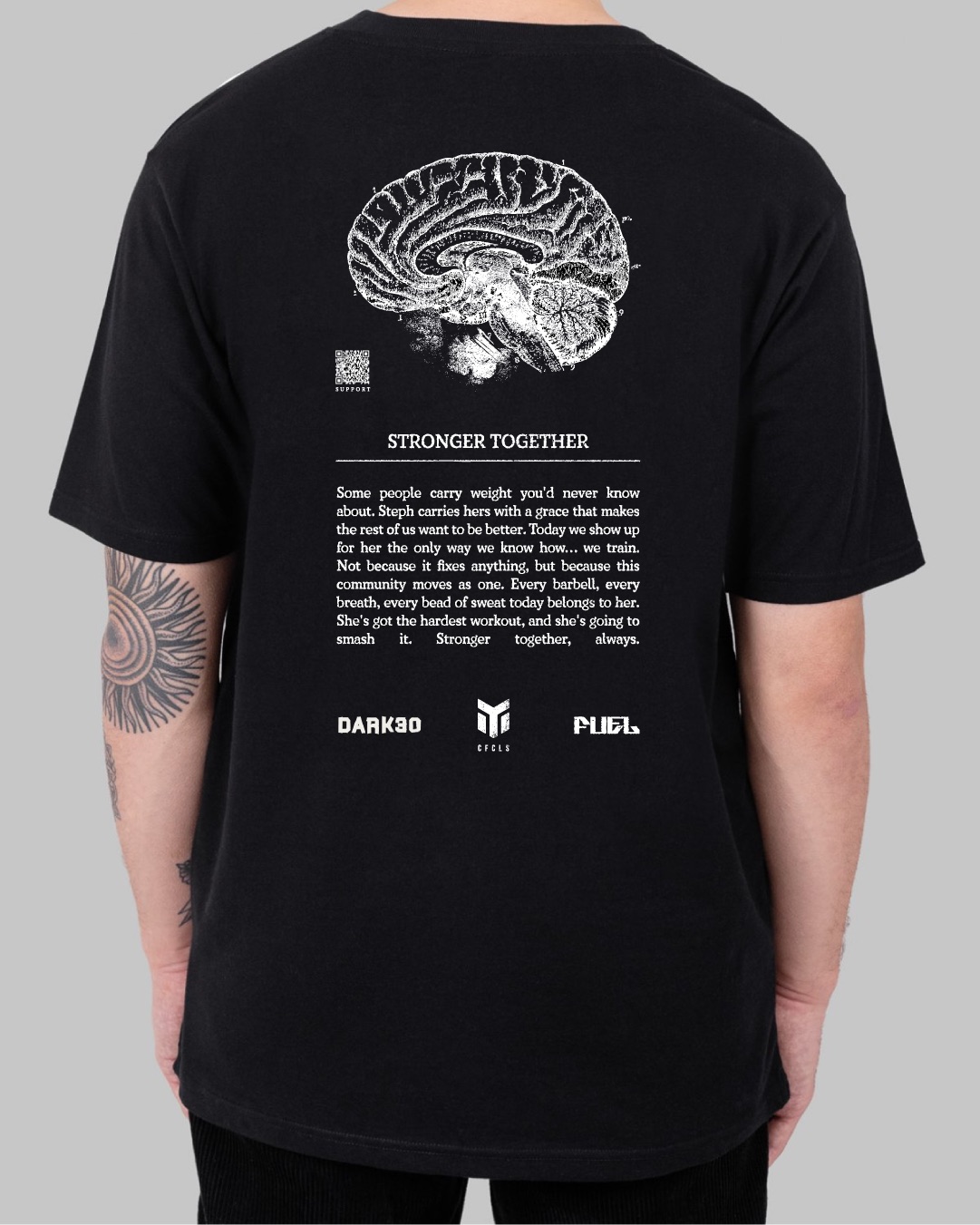 DARK30 oversized brain tee artwork
